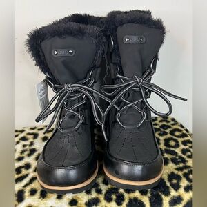 JBU Maldive Weather Ready Boots Women’s 8 Black Fur Lined Winter Boots NWT